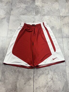 Nike Soccer Shorts Men's S Youth XL Red White Colorblock Vintage Y2K